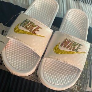 Blinged Nike Slide